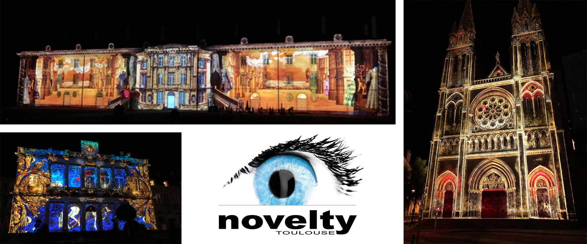 Alternative text - Des édifices emblématiques de Moulins et Souvigny s'habillent de lumière avec NOVELTY TOULOUSE