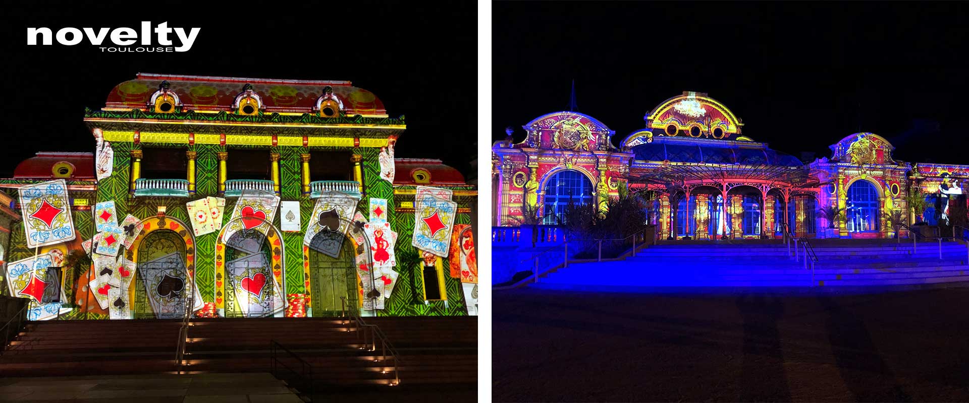 Alternative text - NOVELTY TOULOUSE illumine les monuments du Département de l'Allier